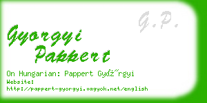 gyorgyi pappert business card